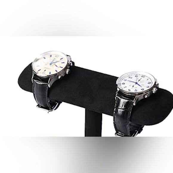 WATCH STAND T‎ BAR HOLDER ORGANIZER BLACK - Picture 2 of 4